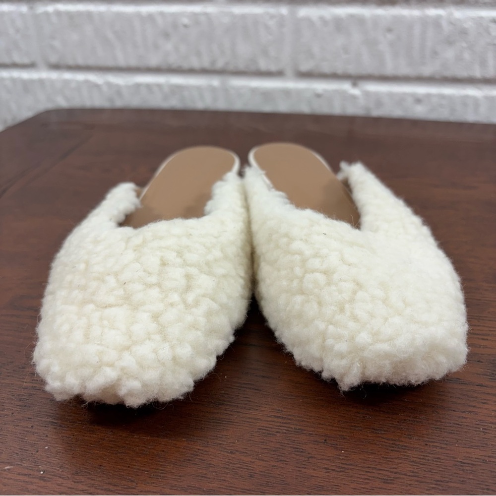 Flattered Malva Teddy Slip On Mules Cream Flats Women’s EU 38 - Picture 6 of 10